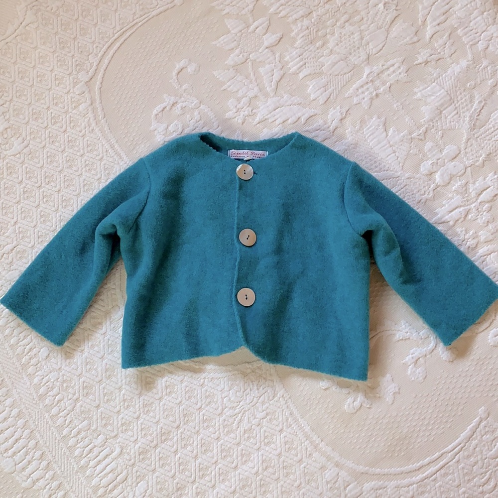 Vintage French designer baby sweater